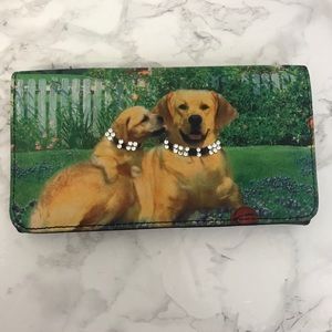 Golden Labrador Dog with Puppy Wallet